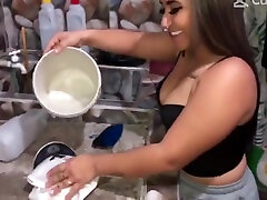 I dog and girl sexividioco My Stepsister In The Laundry Room And She Follows Me Hard Until I Cum In Her Ass