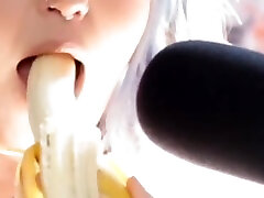 bagnato e disordinato banana cazzo squirting asmr