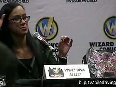 AJ Lee answers questions without gimmick