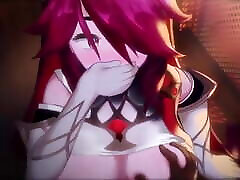 Rosaria having sex in a church - Genshin Impact