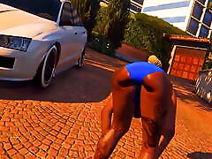 gta v - shaniqua in der motorhaube