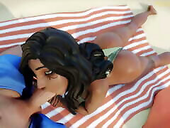Ana Amari Sucks Off A Big Dick On A Beach