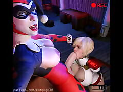 Power Girl Sucks Harleys Massive Futa Cock