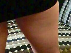 Peek up my Short Black Skirt American Milf 24