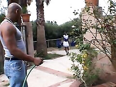 Hot ebony cheerleader fucked by muscled dude