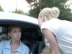 Car Adventure for 2 Lesbians in Heat!