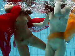 Liza and Krasula enjoy the pool a lot