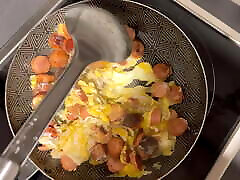 I Fuck her hard while she cooks my eggs!!