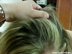 Intense Nasty Blonde Blowjob