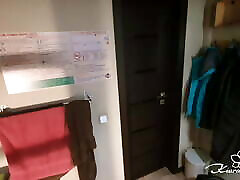Spying My Busty Neighbor Masturbating in Hostel