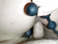 Ride ass hd black sex vaginal with anal beads