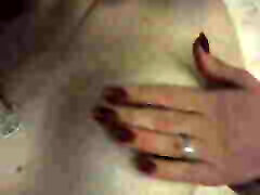 Evening gentle homemade striptease. Close-up