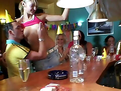 Nasty orgy with horny teen sluts goes out of control