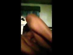 Black chick fingers her pussy and plays with her boobs