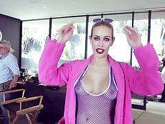 Some Backstage Footage of a Sexy Blonde Doing a Hot Photo Shoot