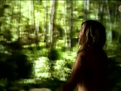 Bright sexy blonde actress Katherine Murphy and her titties flashing