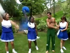 Sexy Cheerleader Laura Sucking Trainers Cock And Fucking Doggystyle