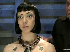 Bonded Asphyxia Noir gets humiliated in BDSM video Bonded Asphyxia Noir gets humiliated in BDSM video