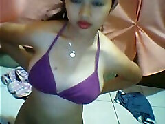 Beautiful Asian unknown real hidden camera sex webcam girl plays with her jugs