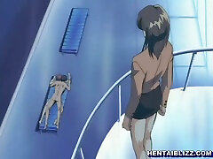 Swimsuit hentai mature woman complete fucking wetpussy and swallowing cum