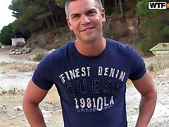 Horny man goes to the beach with his hot Russian girlfriend