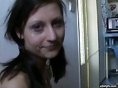 Ugly brown head ratty bitch swallows stinky cock deep throat