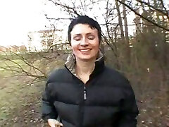 Getting laid with my horny Russian wife outdoors over the road