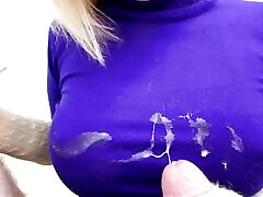 Blue Sweater Handjob