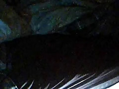 Ebony woman showing on bathroom floor