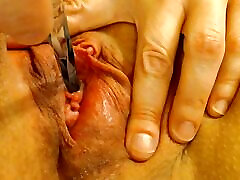 Fucking my pee hole with brush handles