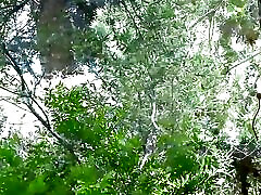 шалости на открытом воздухе оставляют брюнетку измученной и с