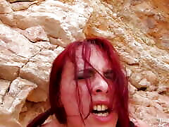 One lucky beachgoer gets to be wipe each other with the redhead that