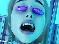 Girl in Tanning Bed Solarium Trapped 3D BDSM Animation