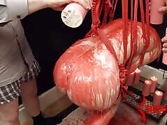 Bound sub sucks cock and has anal