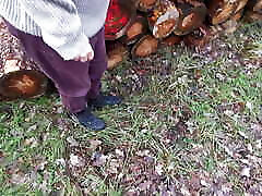 Pussy and titspanking while hiking