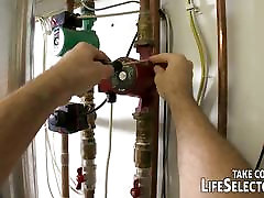 Handyman fucks everywhere he goes