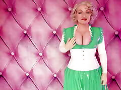 weißer latex catsuit medizinischer fetisch tease video - sexy pin up milf arya grander