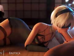nier:automata 3d порно: минет 2b