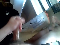 Jerking off onto my fake camping