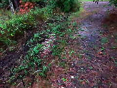 Nipple Punishment in the woods