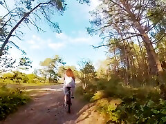 I Led My Bike Partner A Scenic Place To Fuck! Ginger Redhead Teen hijab for Public Outdoor Cowgirl Cum
