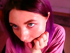 Purple Hair Vixen Give You A Deepthroat Joi And Calling You Daddy
