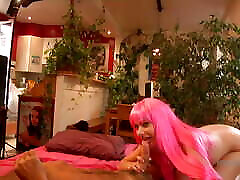 An old guy and two French babes perform a webcam live show with anal sex