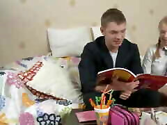 Russian teen Violetta fucks hard and gets a big facial