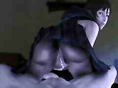 SFM Iris Reverse Cowgirl Riding Clothed Version