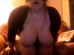 big boobs granny domme in action while riding