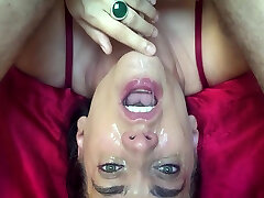 Upside Down Deep Throat With Balls In Face - Mila Red dancing party bear 15 Min
